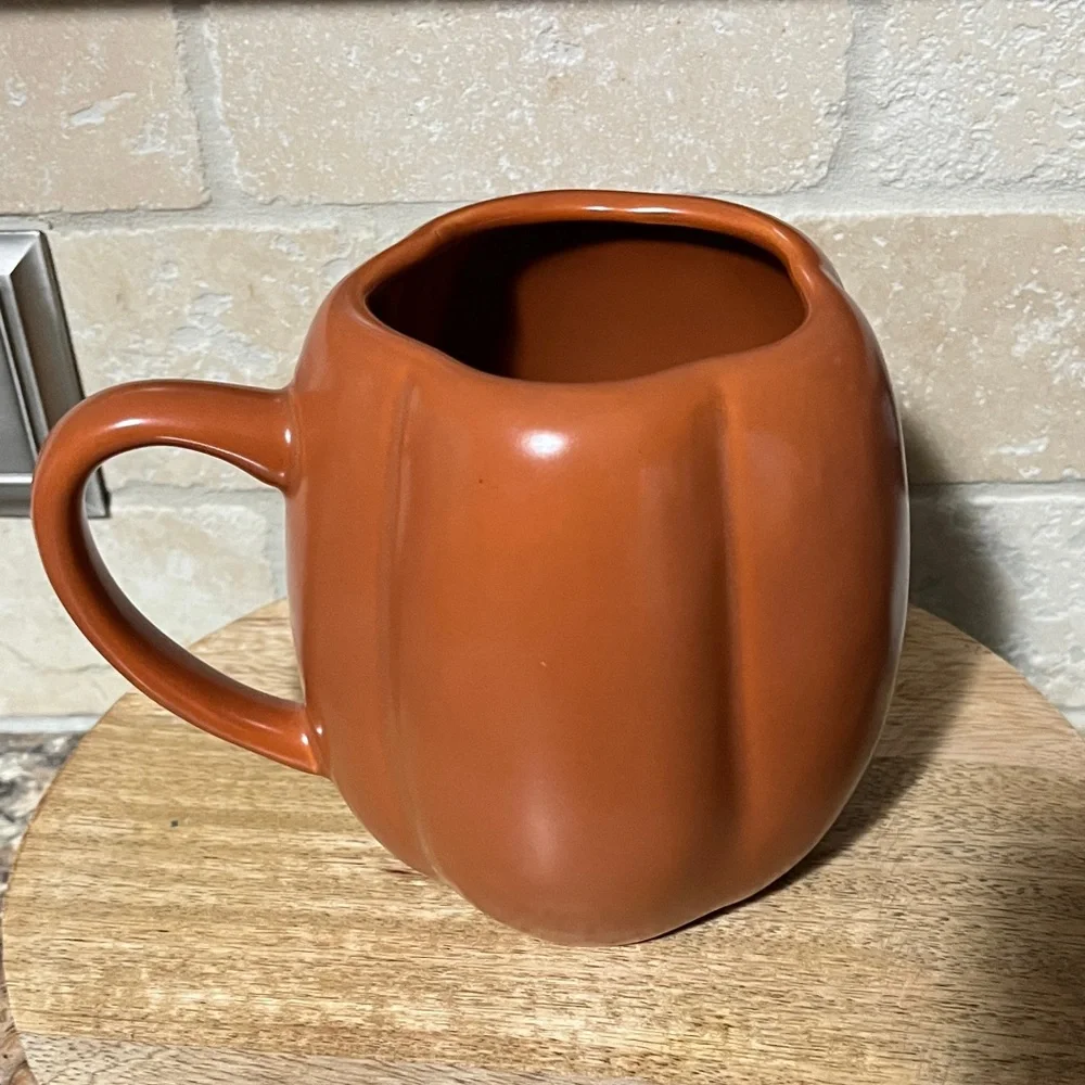 Pumpkin Spice Mug - Rust Orange Ceramic - Picture 4 of 5